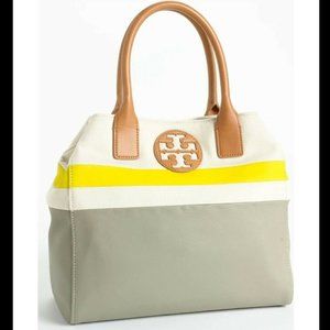 Tory Burch Large Dipped Beach Tote, Green Khaki